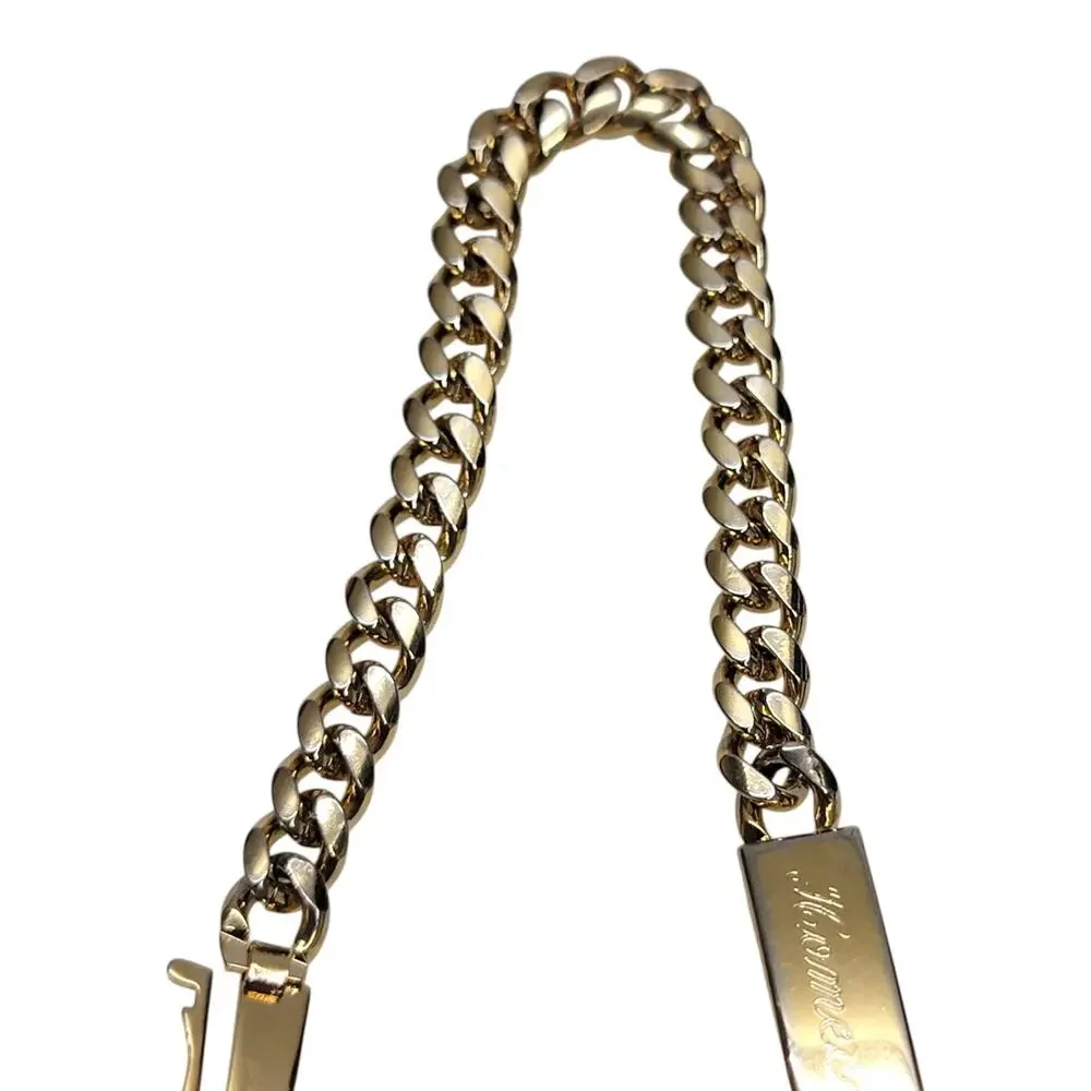 Vintage Speidel USA Gold Tone ID Bracelet Homecoming 79 Curb Chain Jewelry